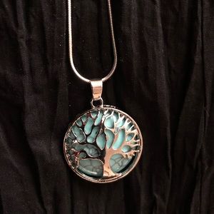 Handmade necklace with tree pendant